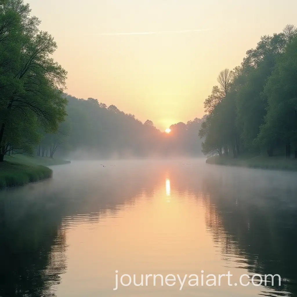 Tranquil-Sunset-Reflection-by-a-Serene-Lake