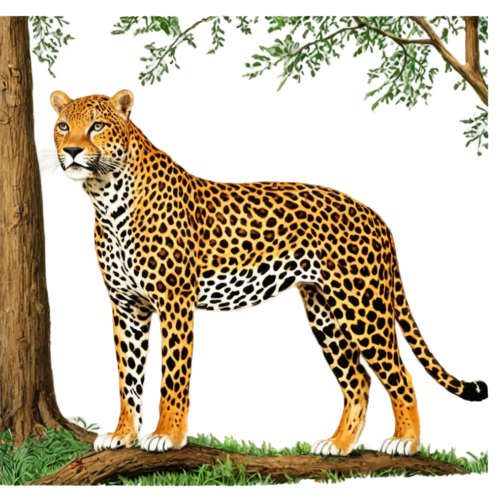 PNG-Image-of-Jaguar-and-Saci-in-the-Enchanted-Forest-Capturing-Mythical-Creatures-in-Vivid-Detail