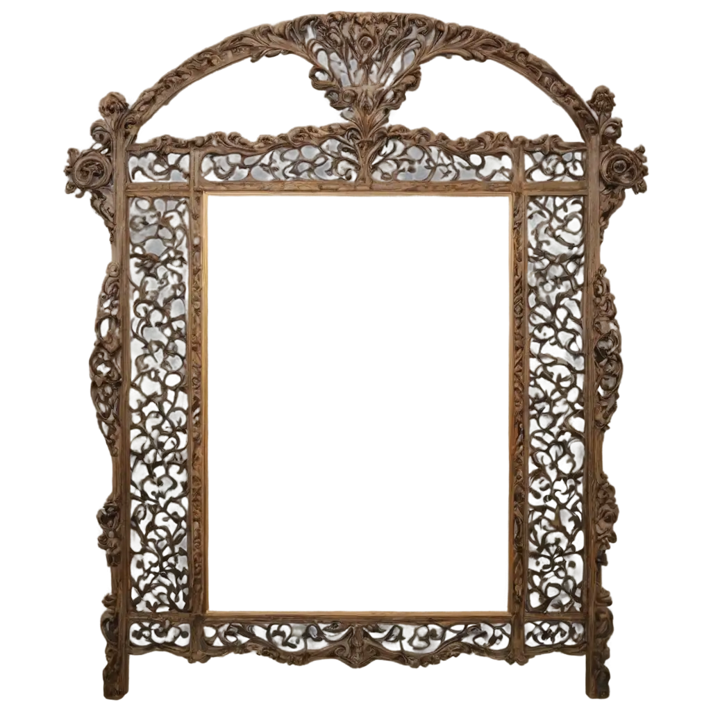 Carved-Screen-Frame-Streaming-PNG-Image-for-Digital-Designs-and-Visual-Projects