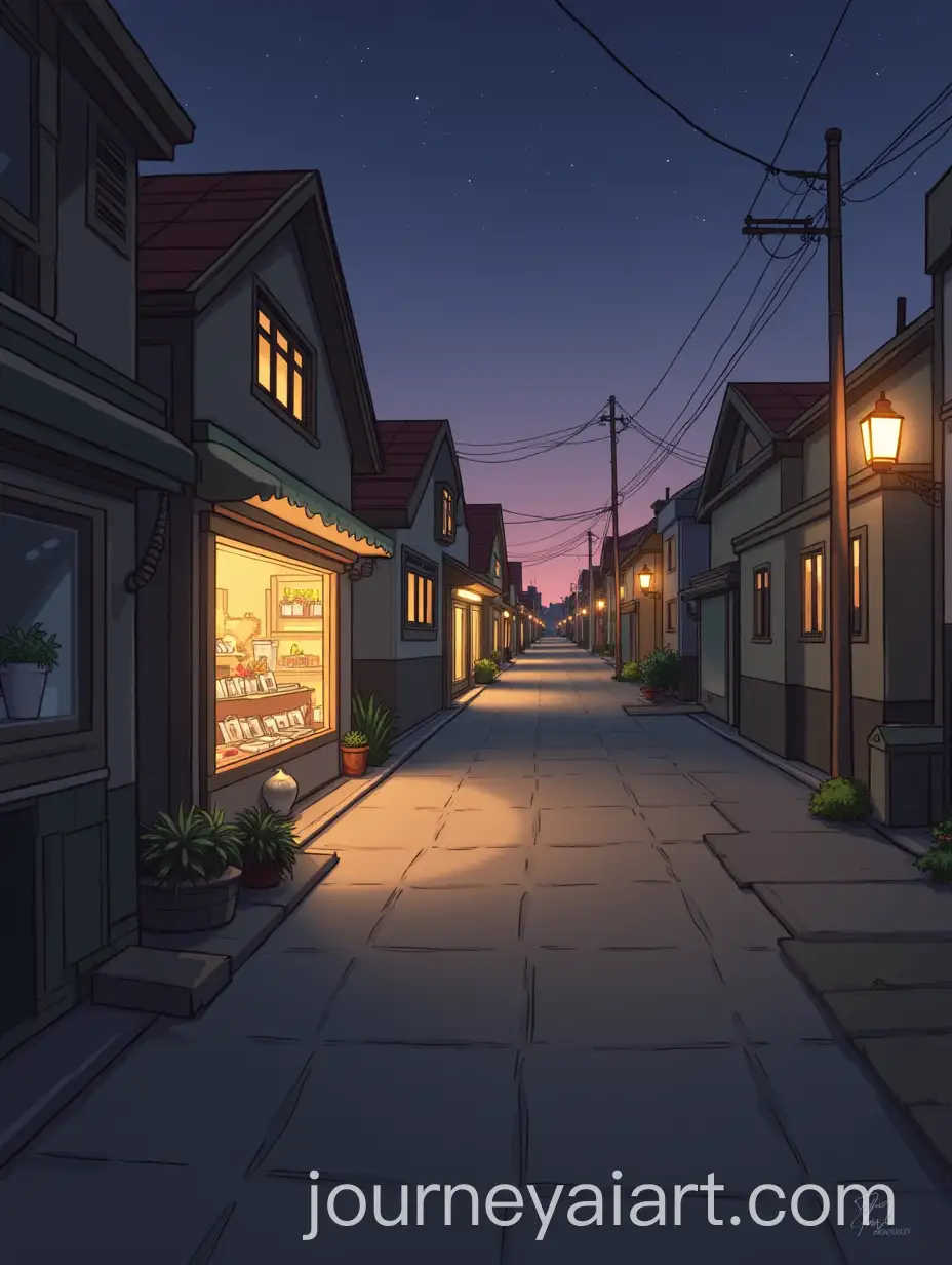 Serene-Evening-at-a-Story-Shop-in-Realistic-Anime-Style