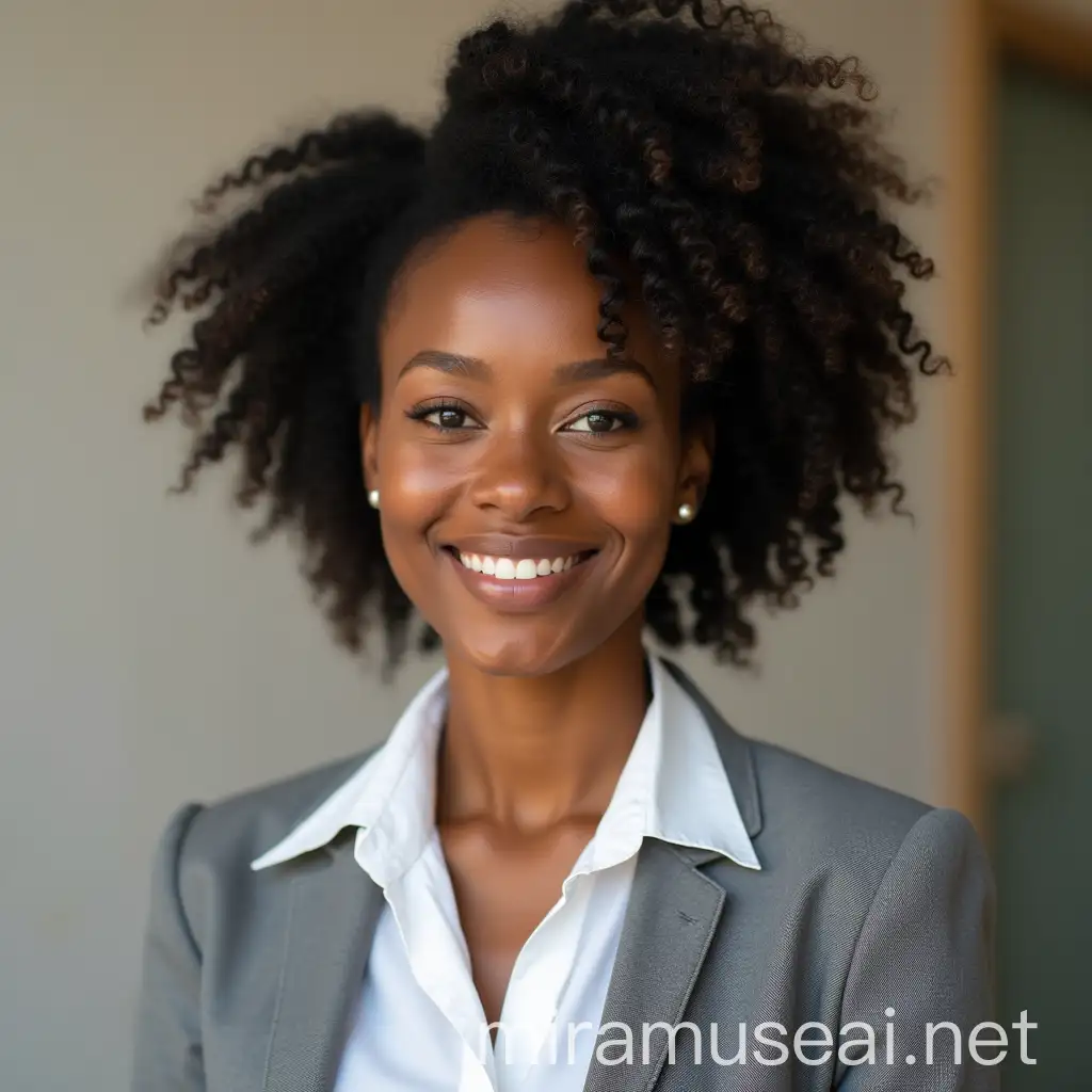 Professional African Mature Woman in Business Attire