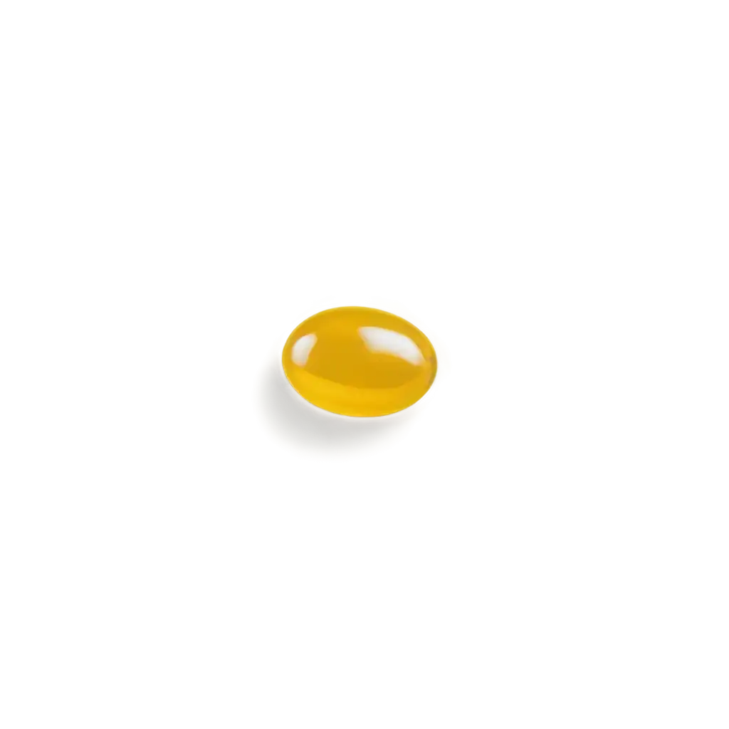 a yellow transparent omega 3 tablet one capsule