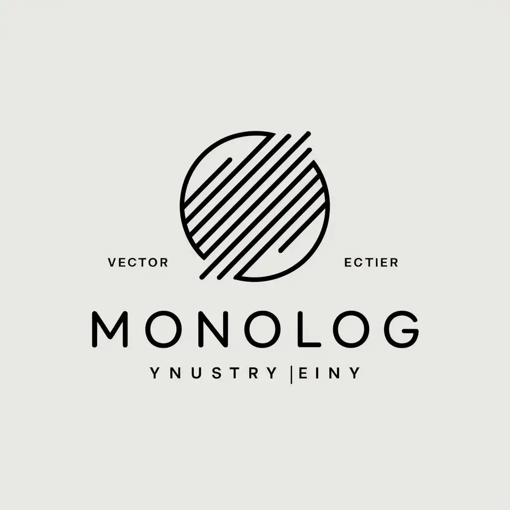 a vector logo design,with the text "MONOLOG", main symbol:lines,Moderate,be used in monologue industry,clear background