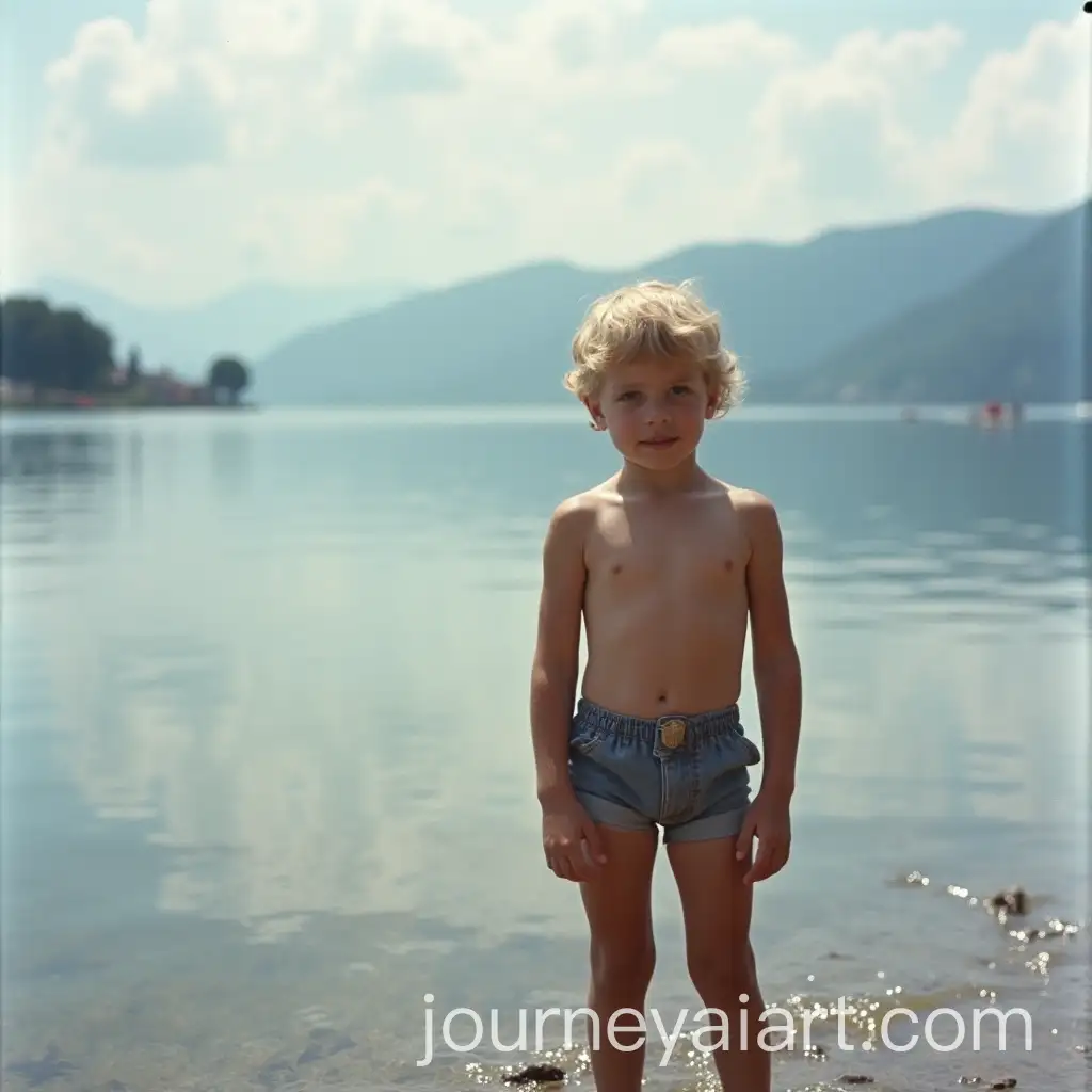 6YearOld-Boy-Enjoying-Summer-at-Lake-Garda-Italy-in-1961