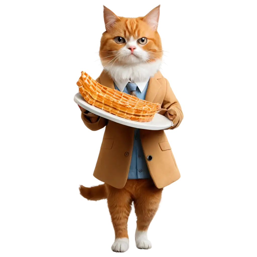 Cat-Carrying-Waffles-in-Both-Hands-PNG-Image-for-Fun-and-Creative-Use