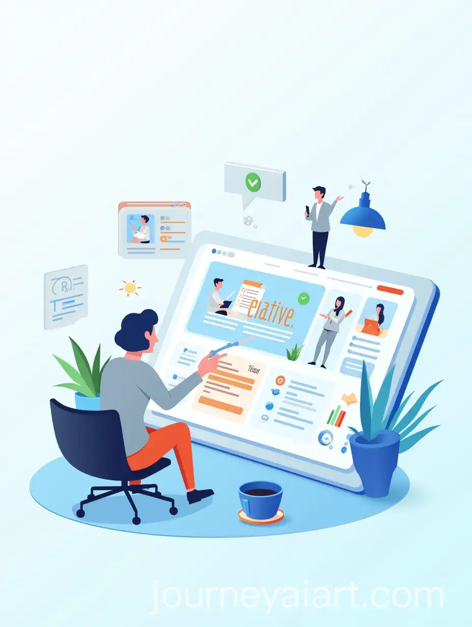 Creative-Professional-Submitting-Project-Idea-on-Digital-Platform