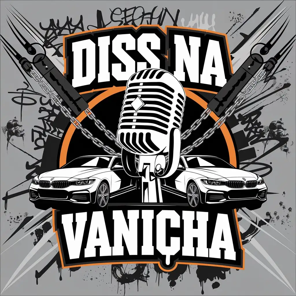 LOGO Design for Diss na Vanicha Rap HipHop Style with Cars Chains and Graffiti Elements