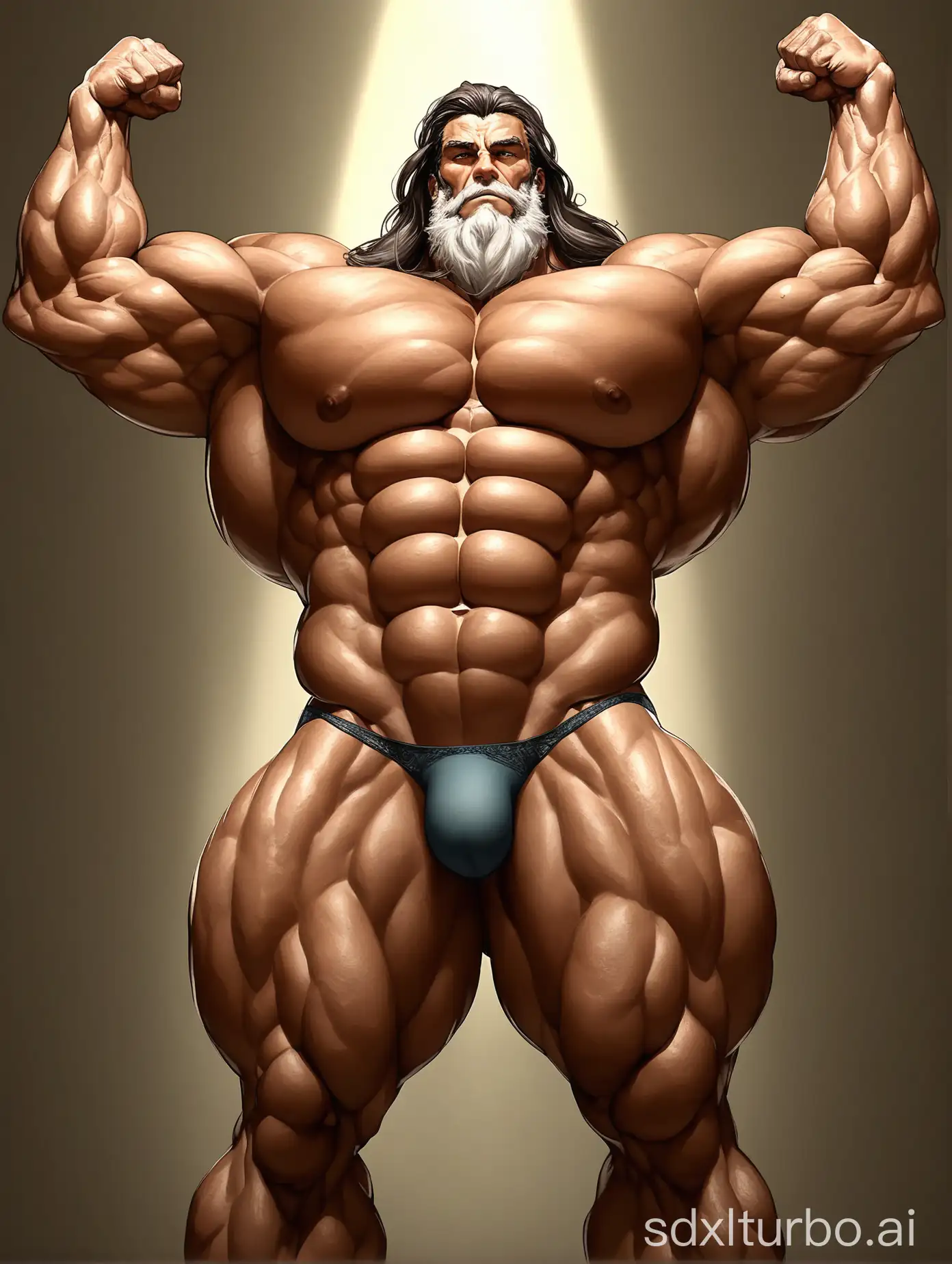 Imposing-Old-Man-with-Muscular-Build-and-Long-Hair-Flexing-Biceps