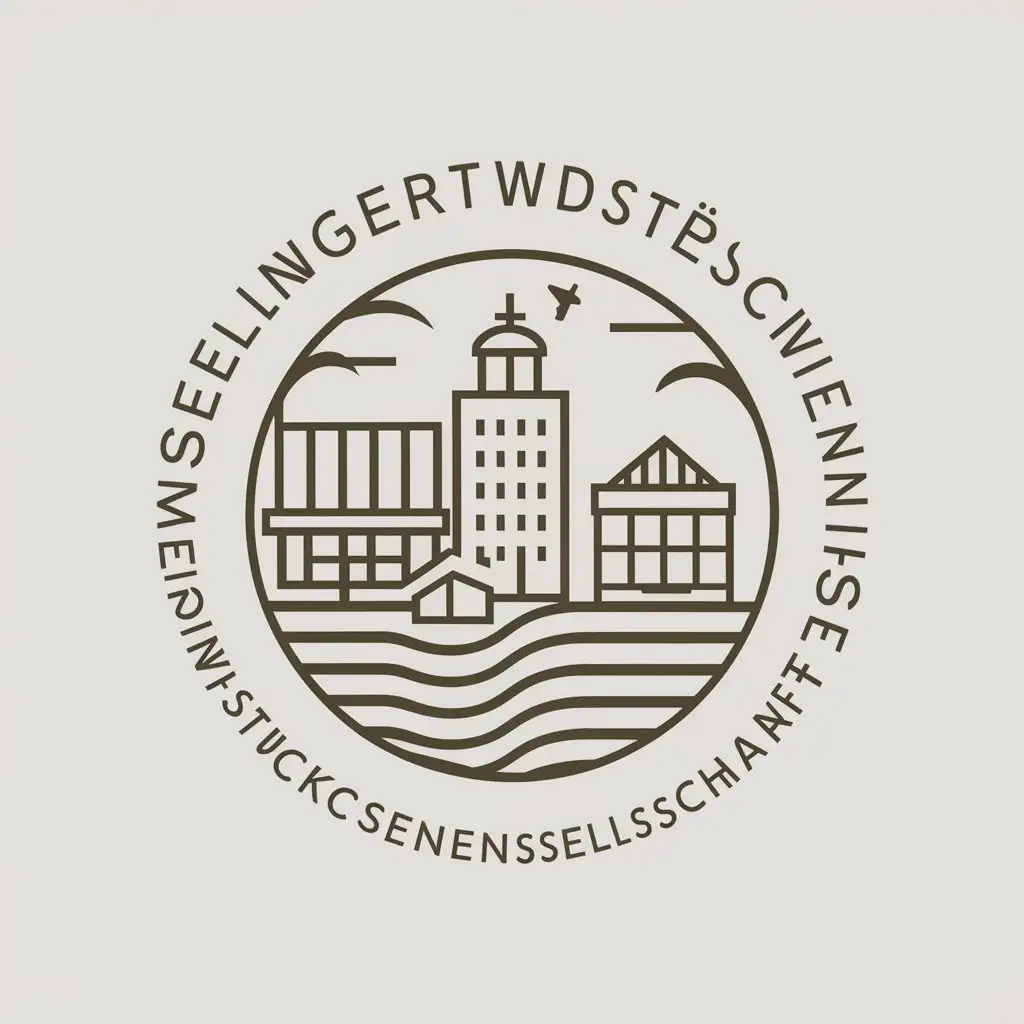 a vector logo design,with the text "Acquisition and development of land in Wesseling to improve the area supply of commercial enterprises in the urban area and construction of buildings on these areas for the purpose of marketing", main symbol:Wesselinger Grundstücksentwicklungsgesellschaft mbH,complex,be used in Retail industry,clear background