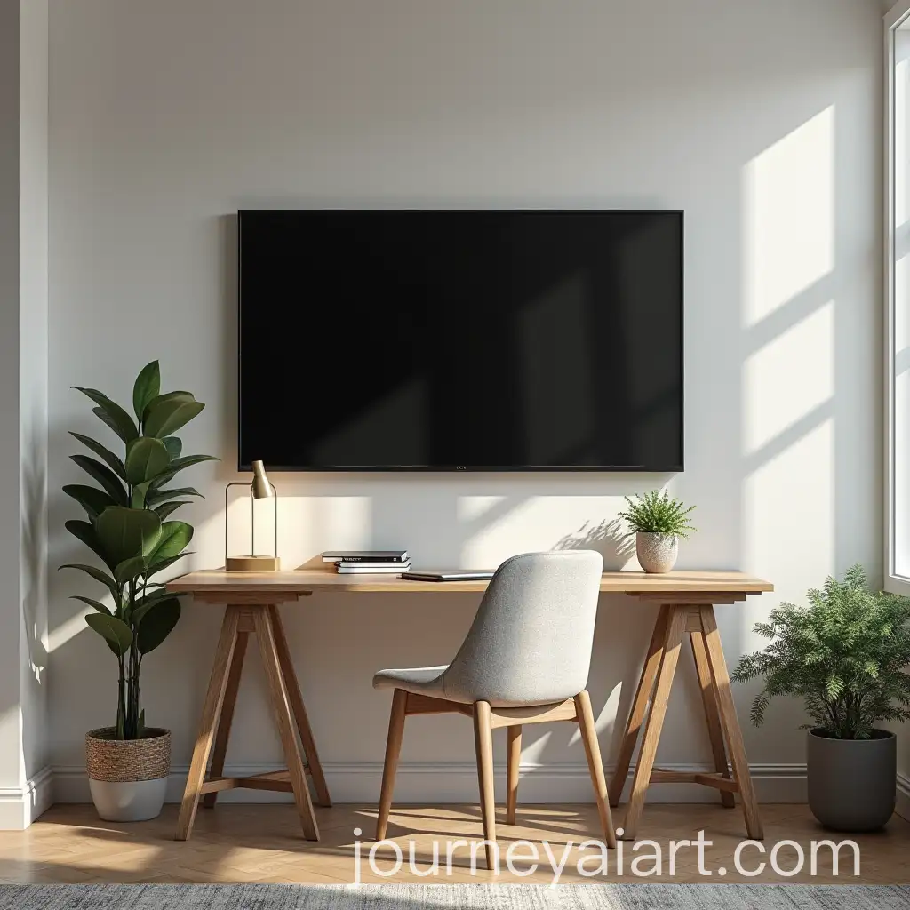 Innovative-TV-Wall-with-Functional-Desk