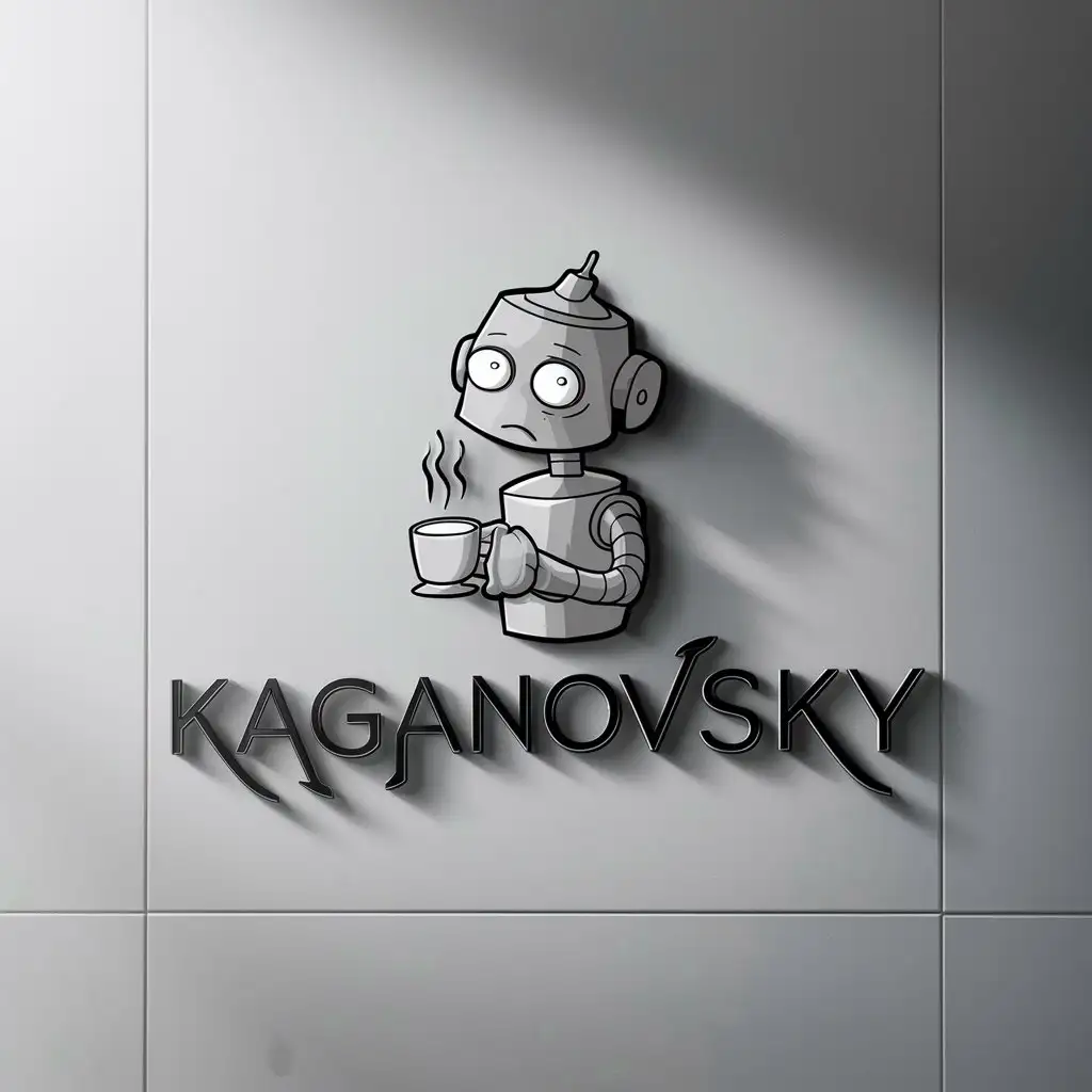 LOGO-Design-for-KAGANOVSKY-Minimalistic-Pixar-Style-Robot-with-Coffee-Cup