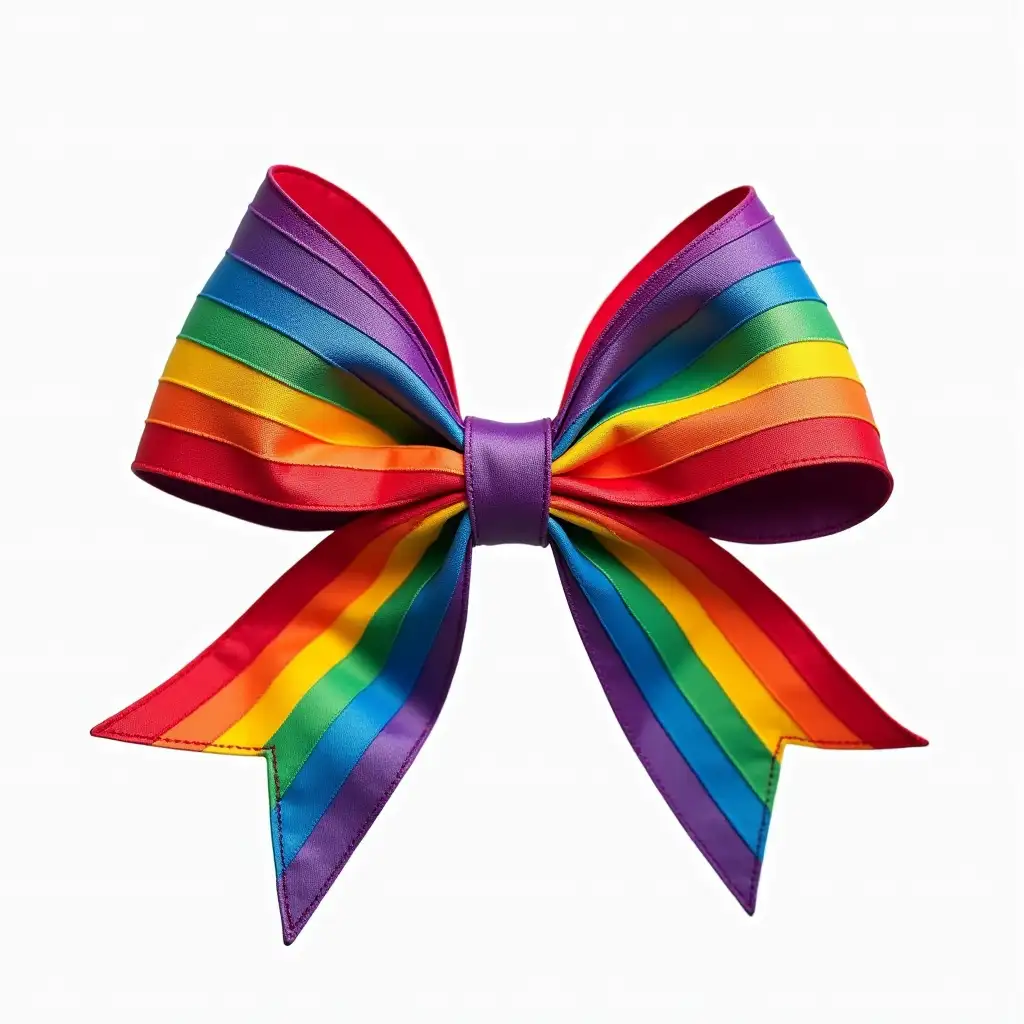 rainbow-shaped bow with colorful colors