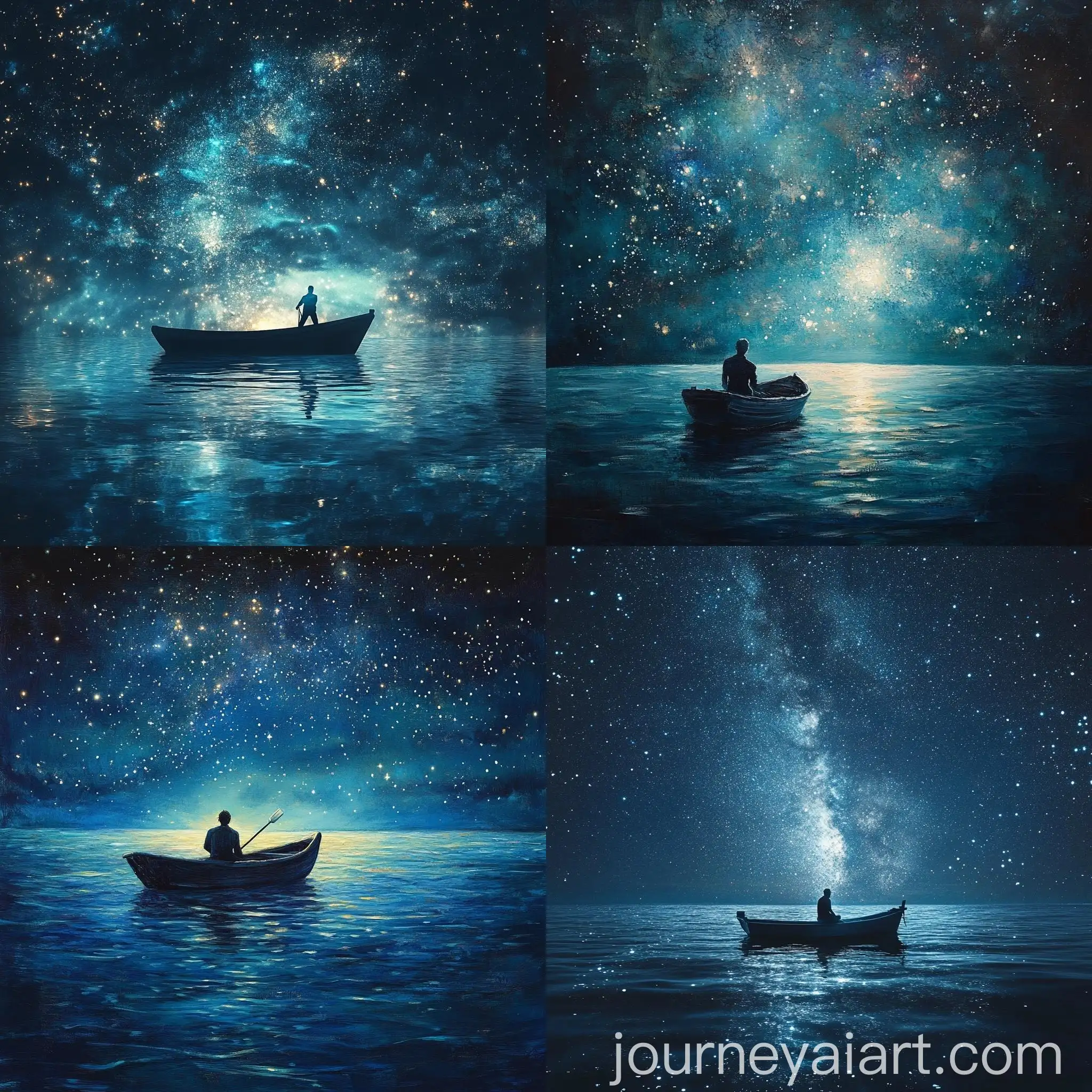 Man-on-Boat-Under-Starry-Night-Ocean-Scene