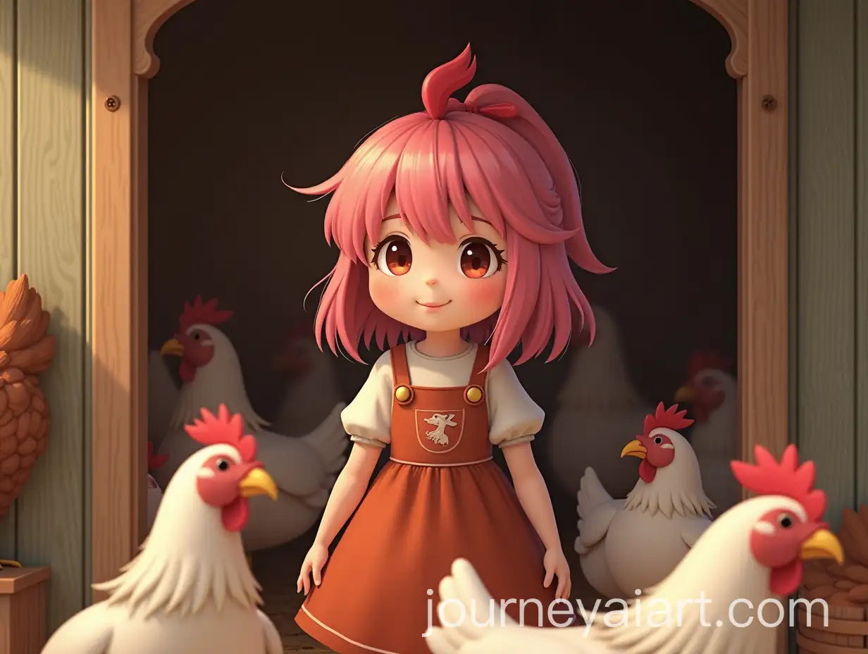 Cheerful-Girl-with-Pink-Hair-in-Cozy-Chicken-Coop