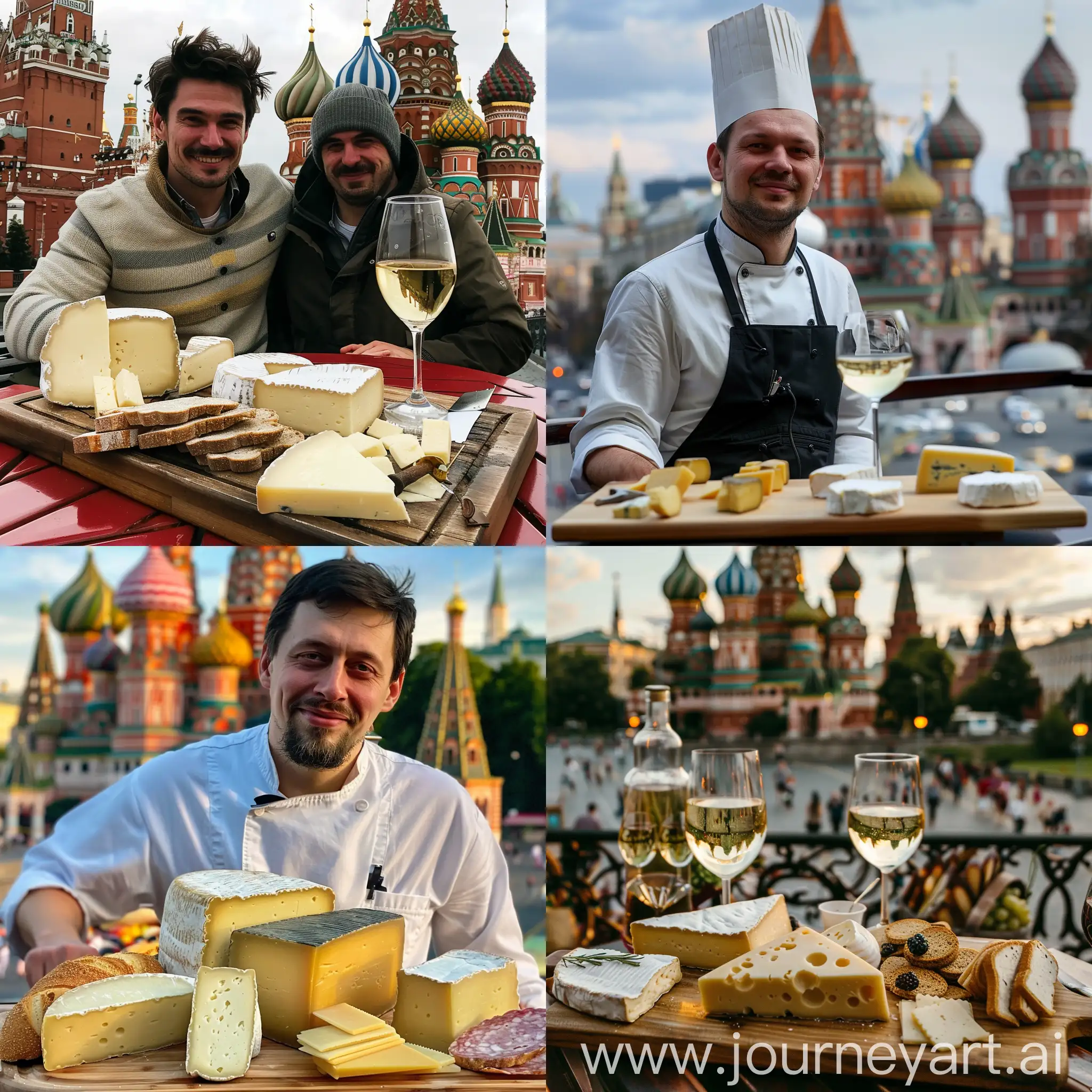 Cheese-Sommelier-on-Red-Square-Offering-Parmesan-and-Camembert