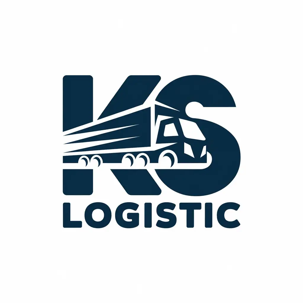 a vector logo design,with the text "KS Logistic", main symbol:Transports,Moderate,clear background