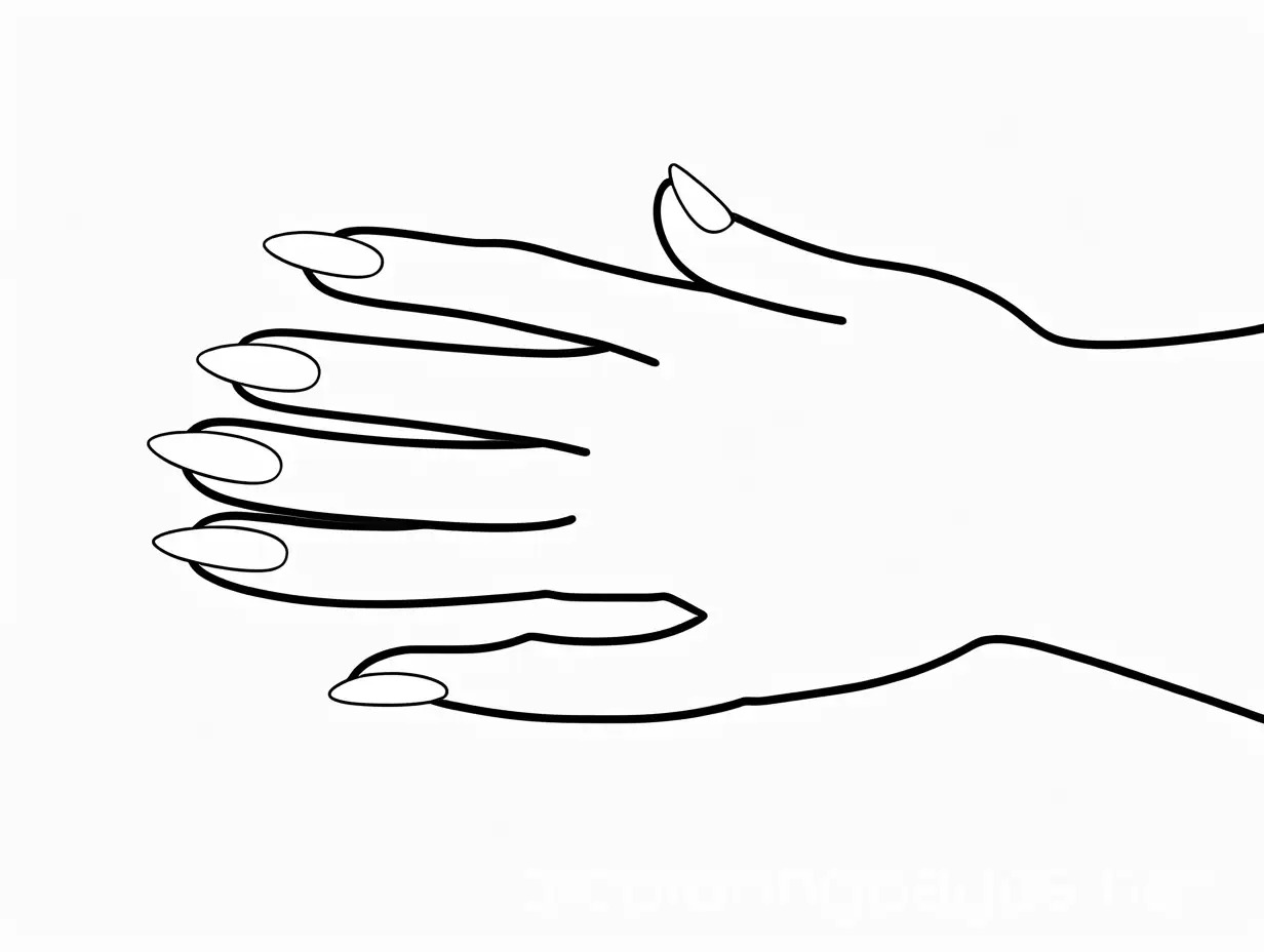 Coloring-Page-with-Oval-Nails-Black-and-White-Line-Art-for-Kids