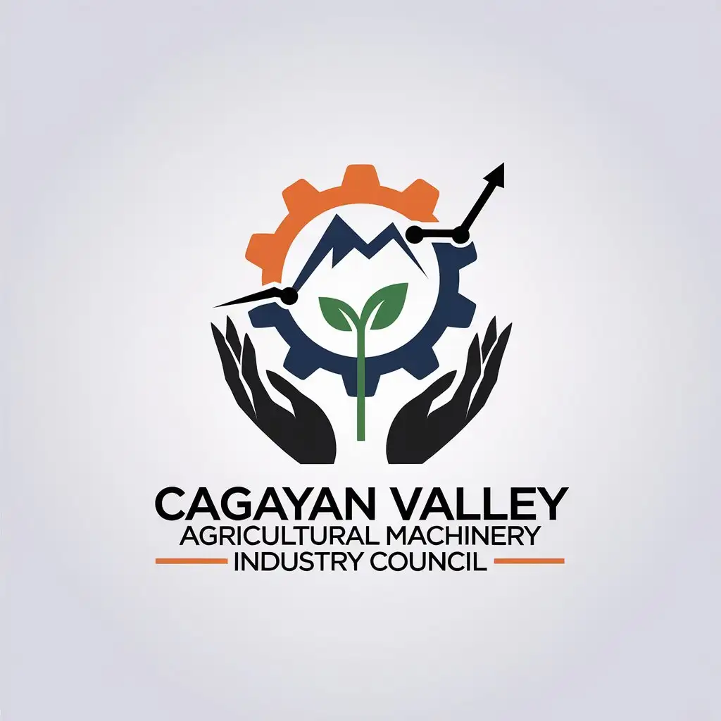 LOGO Design for Cagayan Valley Agricultural Machinery Industry Council Mountain Gear and Plant Theme