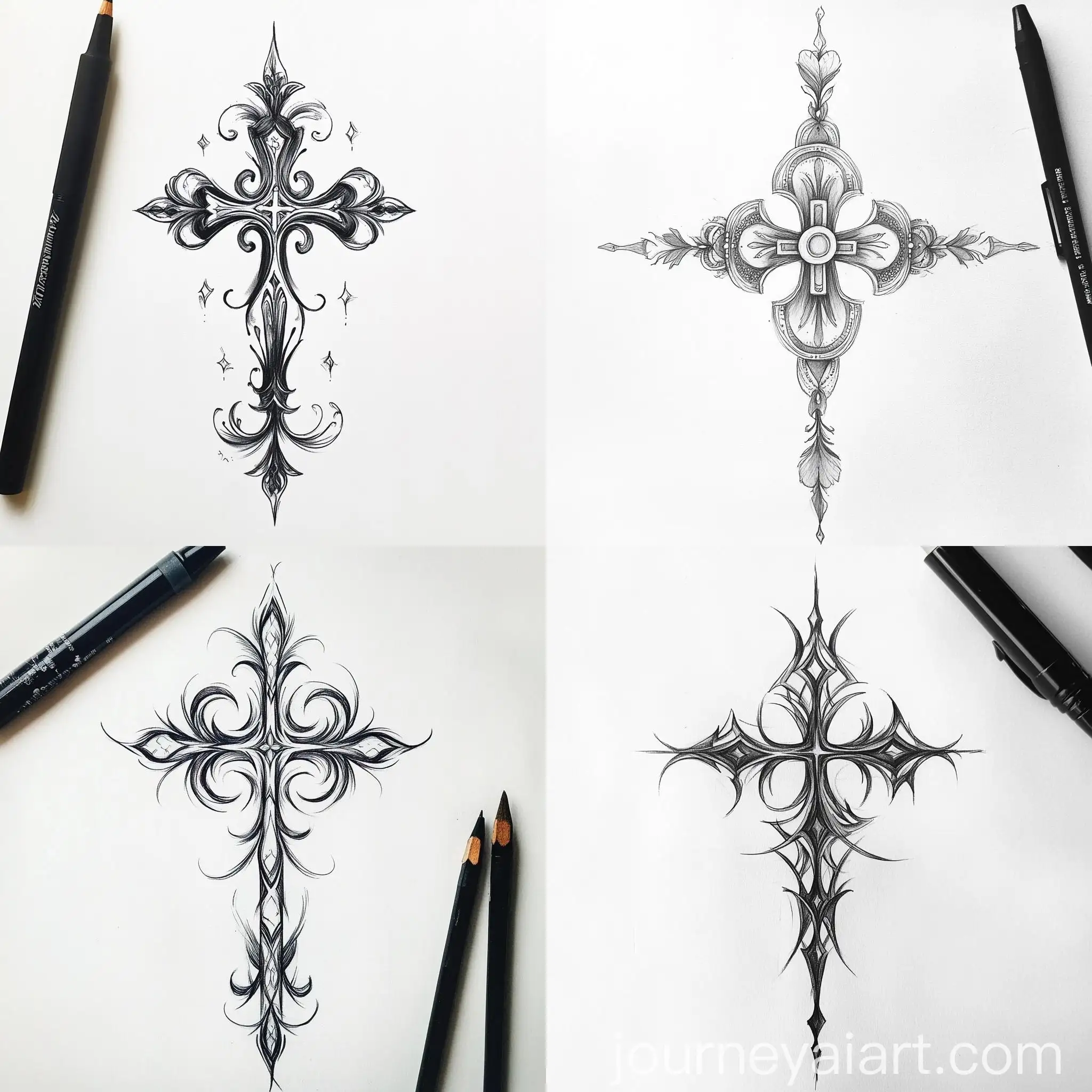 Sketch-of-Orthodox-Cross-in-NeoTribal-Style