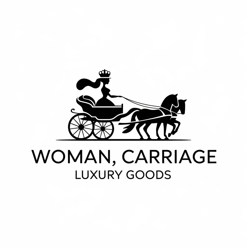 LOGO Design for Luxury Carriage Elegant Women and Crown Theme in Entertainment Industry