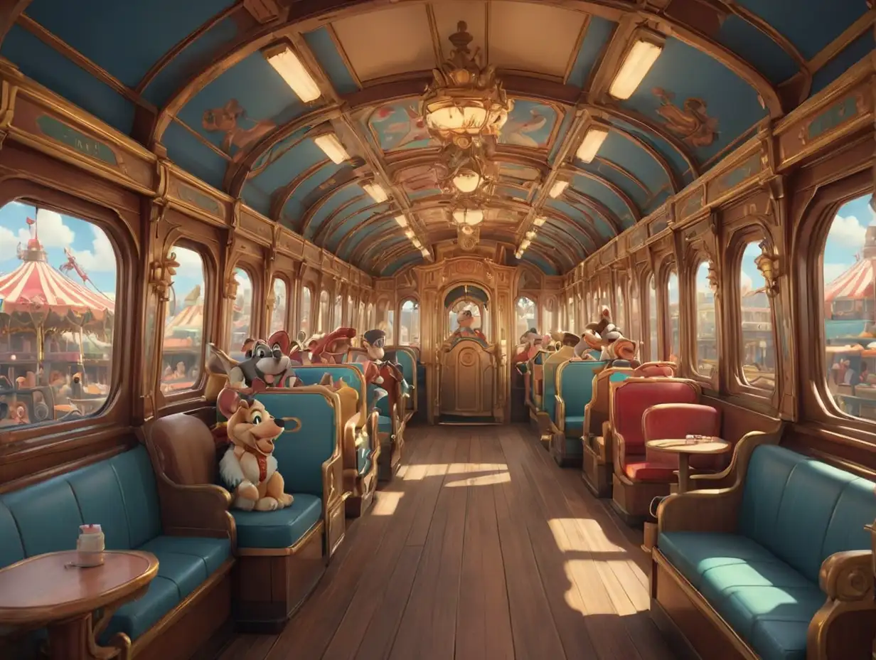 Magical-Train-Interior-with-Amusement-Park-Rides