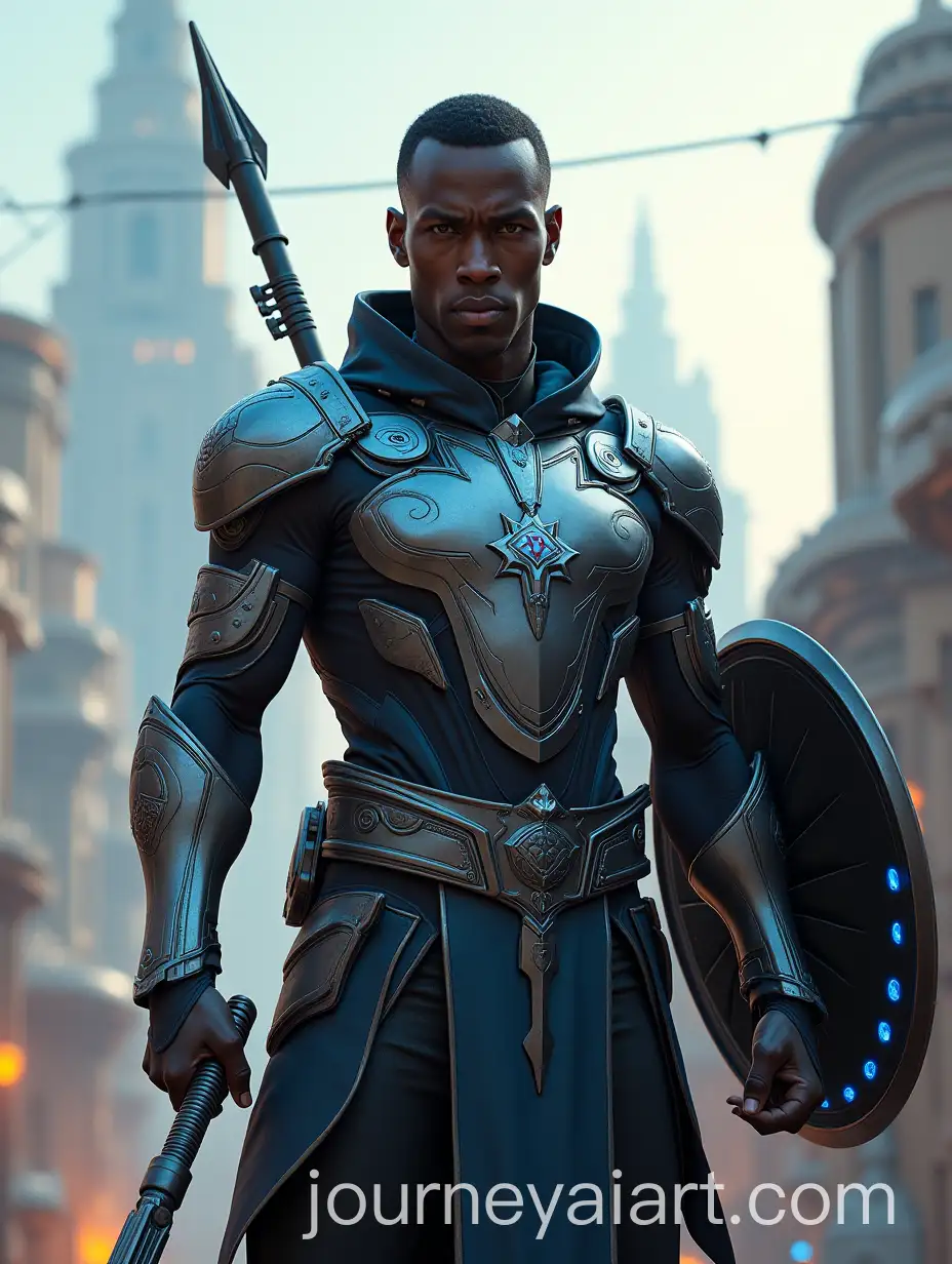 Futuristic-Angolan-Warrior-in-HighTech-Armor-with-Plasma-Spear