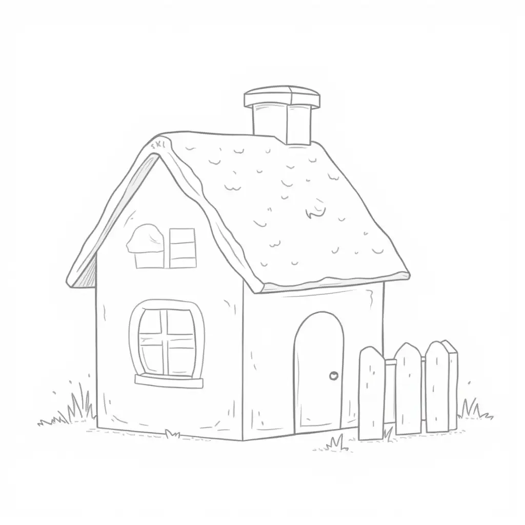Adorable-Coloring-Page-of-a-Whimsical-House