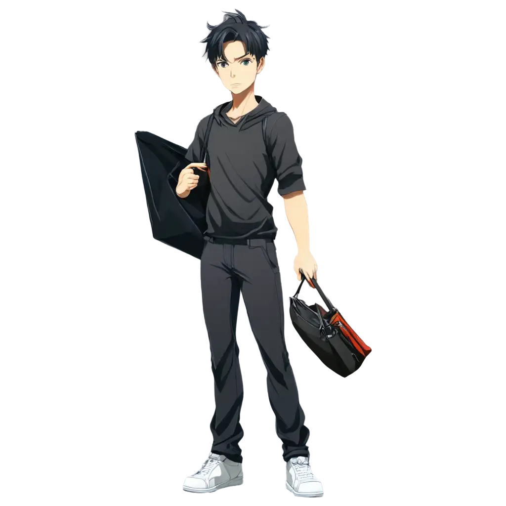 Male-Anime-Hacker-with-Bag-PNG-HighQuality-Image-for-Digital-Creations