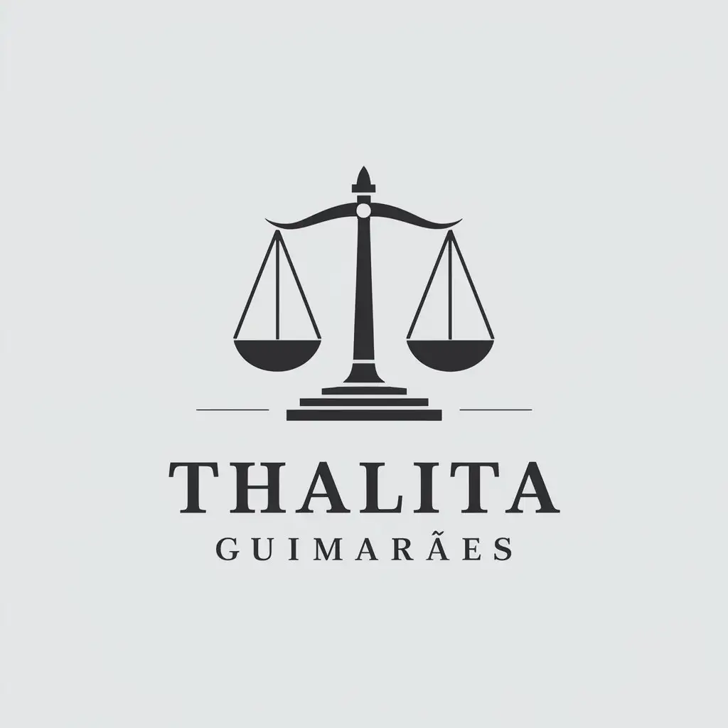 LOGO Design For Thalita Guimares Scales of Justice Vector Logo for Legal Industry