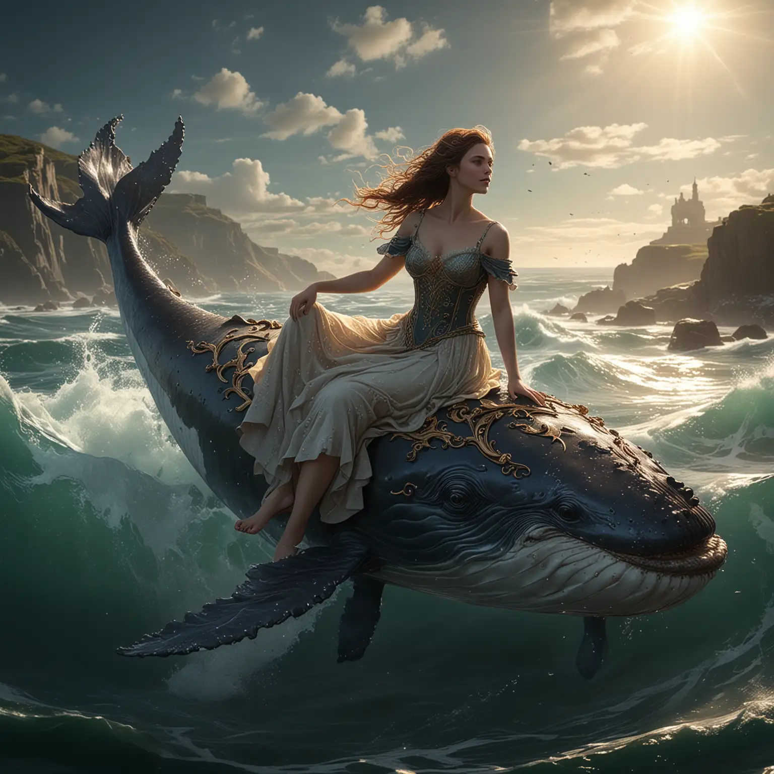 Fantasy-Artwork-of-Woman-Riding-Whale-in-Ocean-Command