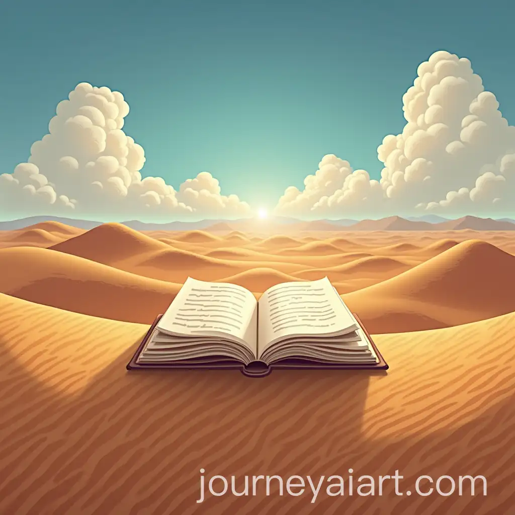 A-Book-Open-in-the-Desert-with-Life-Inside-the-Pages