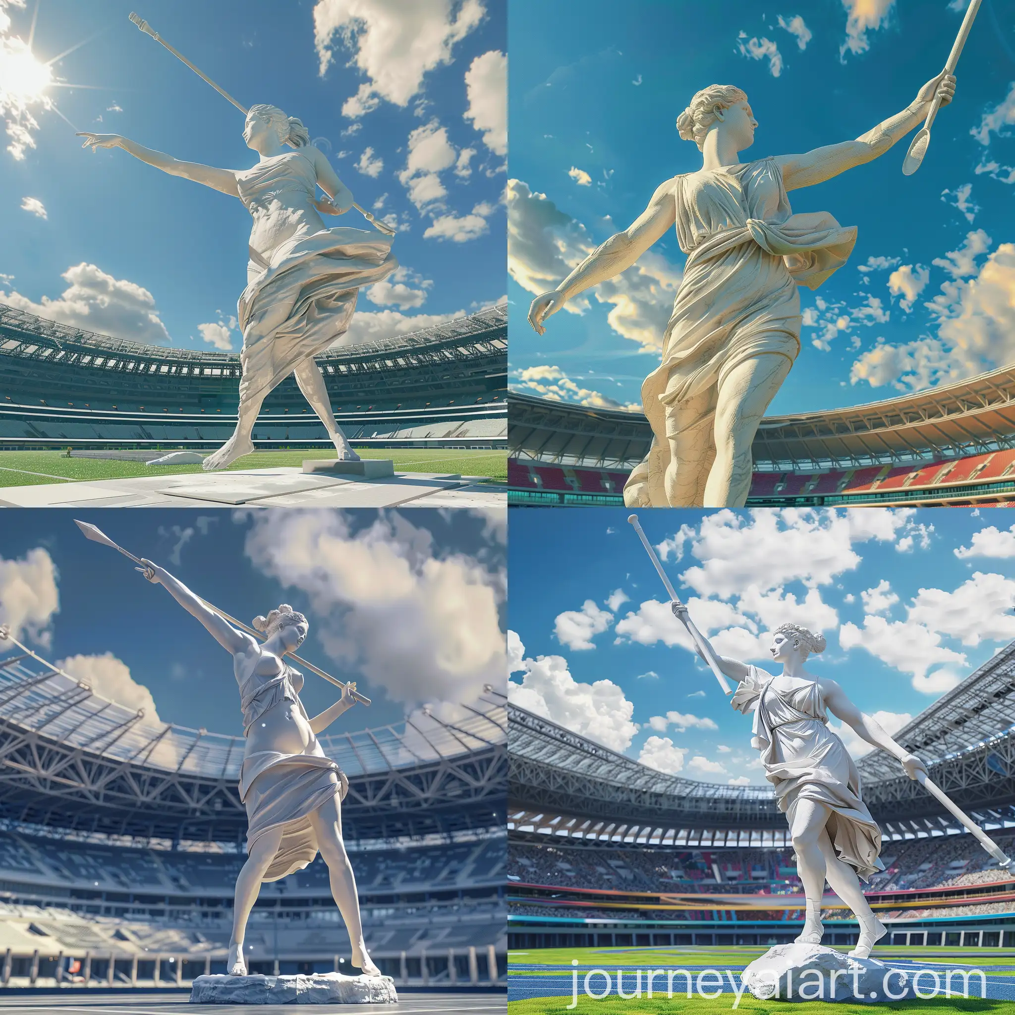 Venus-de-Milo-Throwing-Javelin-in-Olympic-Stadium