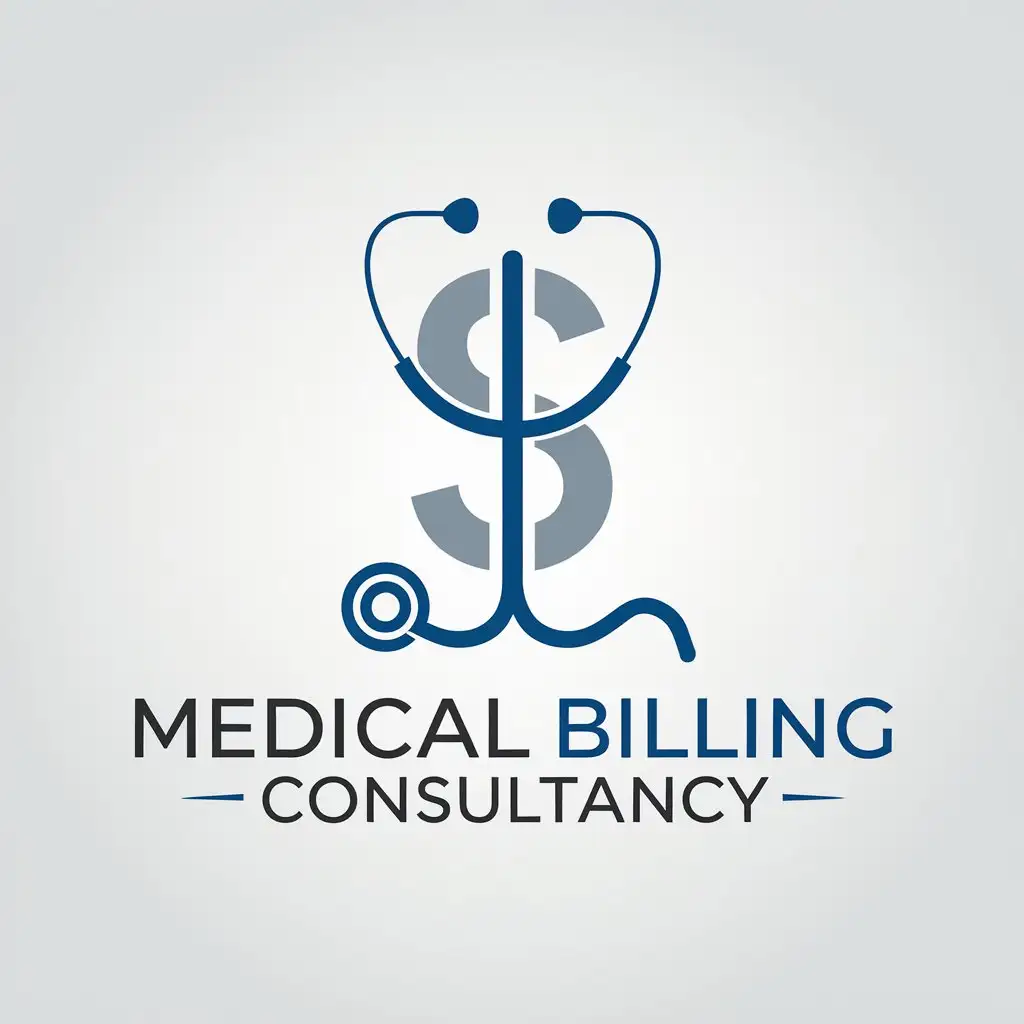 LOGO Design for Medical Billing Consultancy Professional and Traditional Style with Blue and Grey Color Scheme