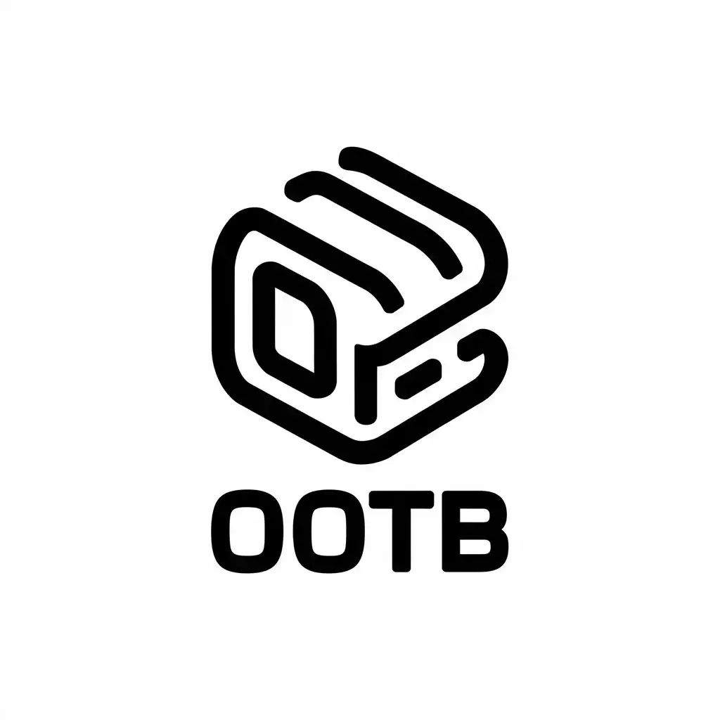 a vector logo design,with the text "OOTB", main symbol:2D,Moderate,be used in Internet industry,clear background