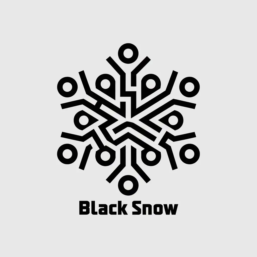 LOGO Design for Black Snow Snowflake and Union of People in Nonprofit Industry