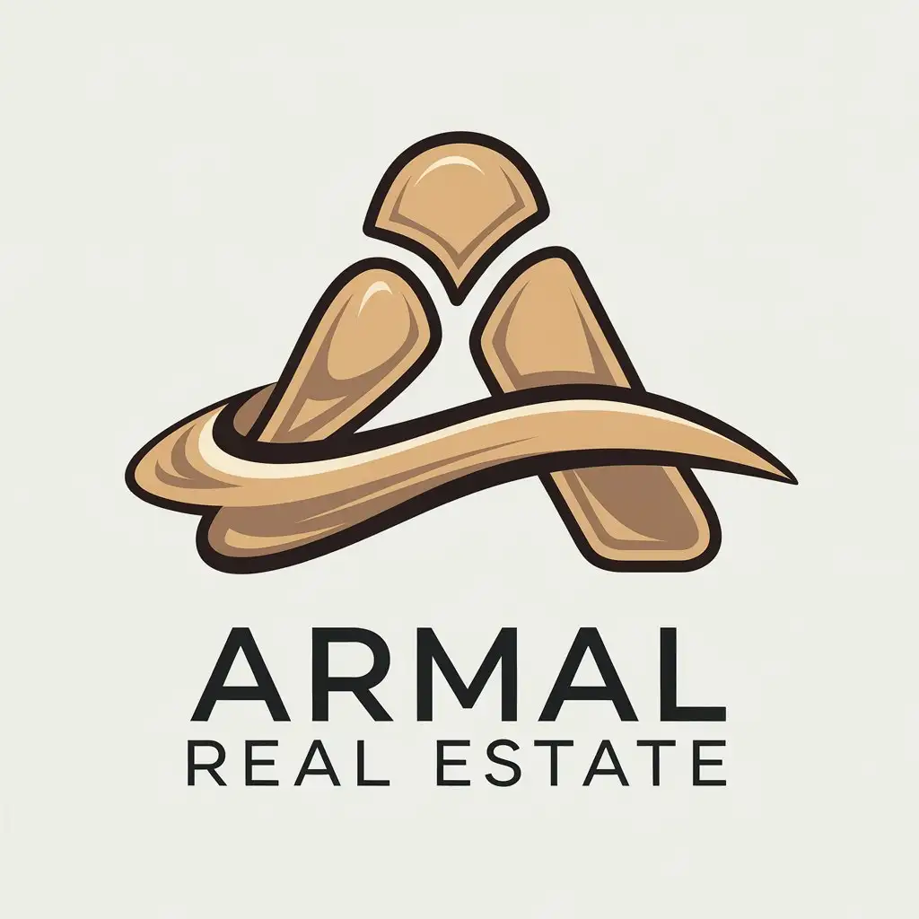 LOGO Design for ARMAL Real Estate Simple Unique Sand DunesInspired Symbol