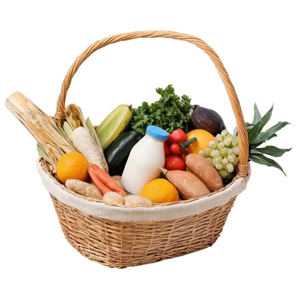 HighQuality-PNG-of-Hamper-Basket-with-Vegetables-Milk-Bottle-and-Fruits-for-Versatile-Use