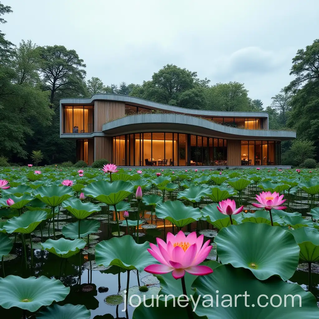 Beautiful-Lotus-Flower-House-Surrounded-by-Tranquil-Nature