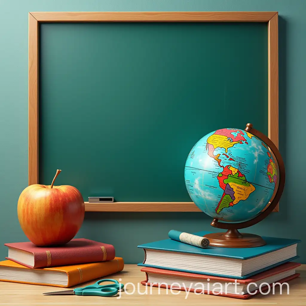 Educational-Supplies-Book-Globe-Chalkboard-and-Scissors