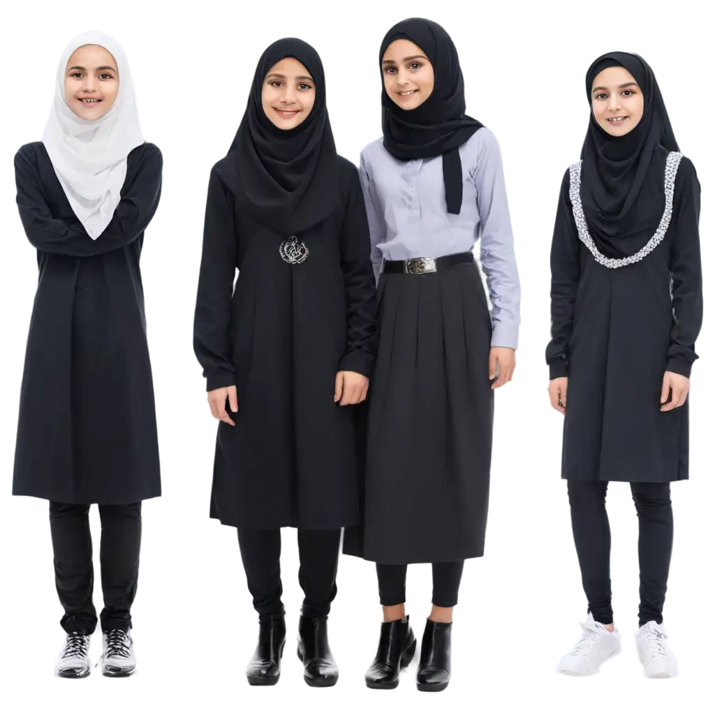 Muslim-Girls-in-School-Uniform-PNG-HighQuality-Image-for-Diverse-Educational-and-Cultural-Uses