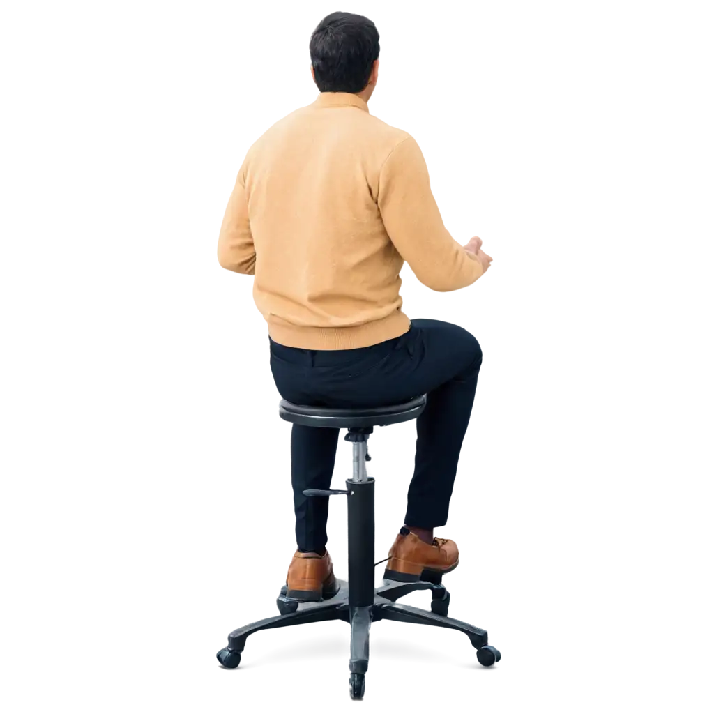 A-Man-Sitting-on-a-Spinning-Chair-Facing-Backward-PNG-Image-for-HighQuality-Visuals