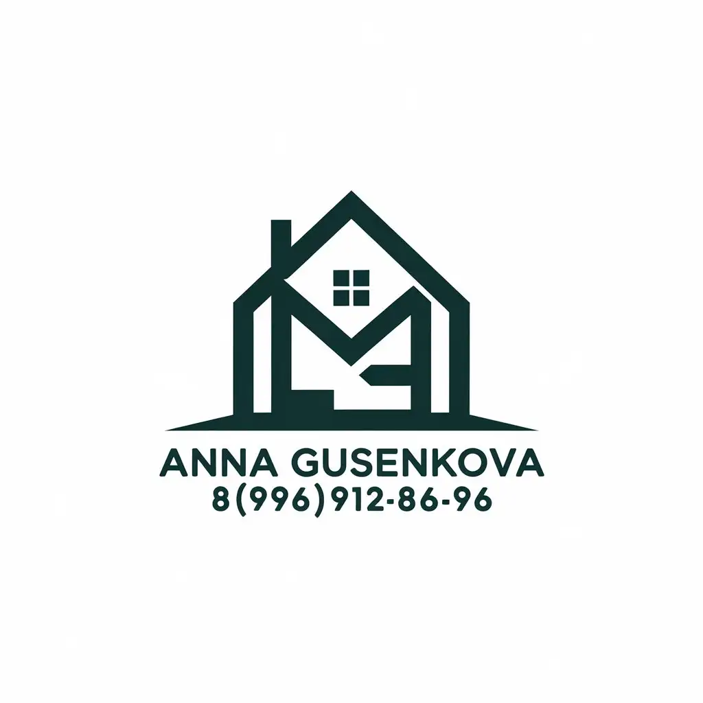 LOGO-Design-for-Anna-Gusenkova-Real-Estate-Agent-with-Modern-Aesthetics-and-Clear-Contact-Info