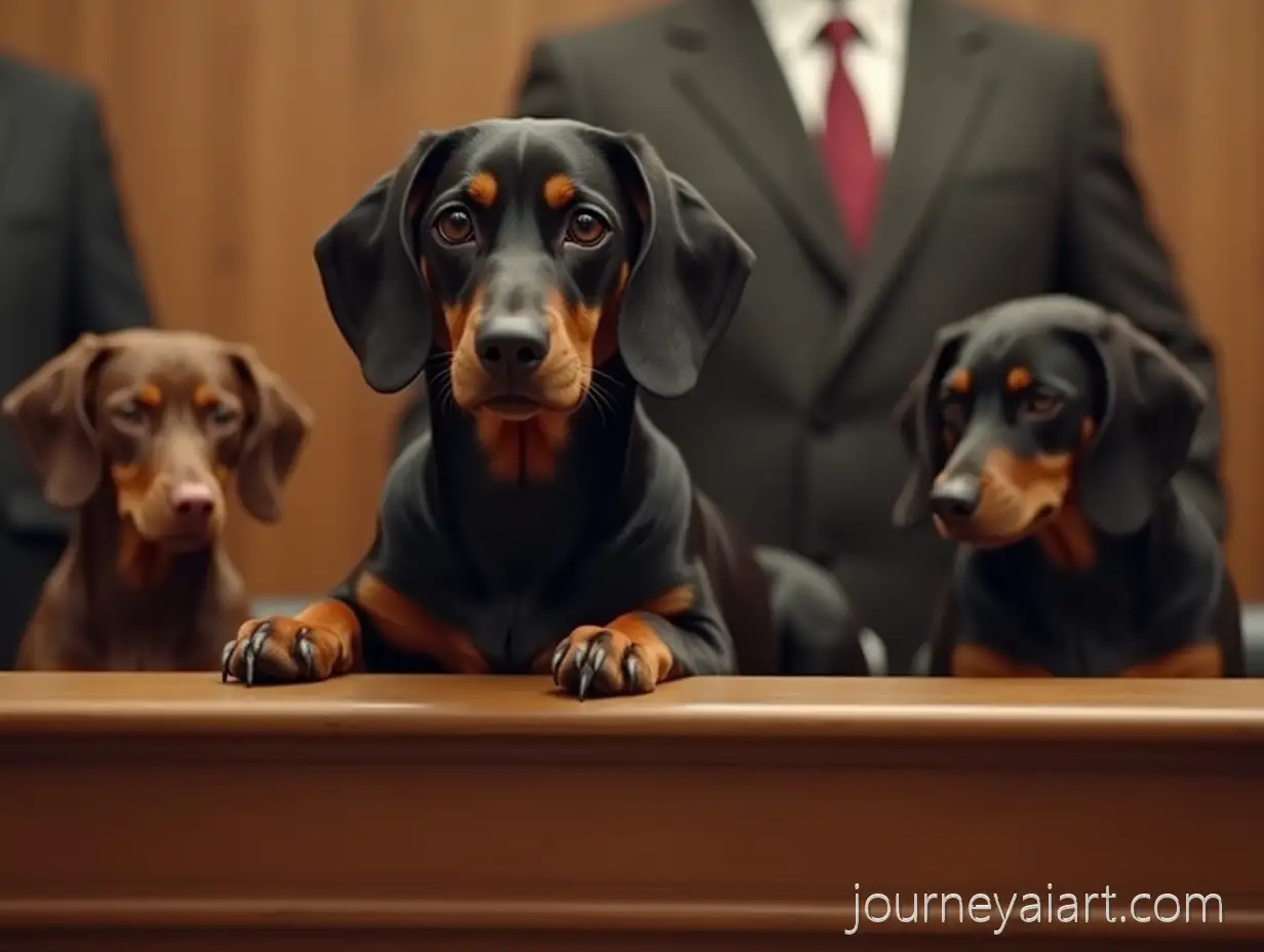 Dachshund-Judges-Presiding-in-a-Traditional-Courtroom