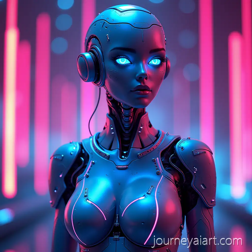 Futuristic-humanoid-robotFuturistic-Humanoid-Female-Robot-in-Cyberpunk-Club-with-Neon-Lights