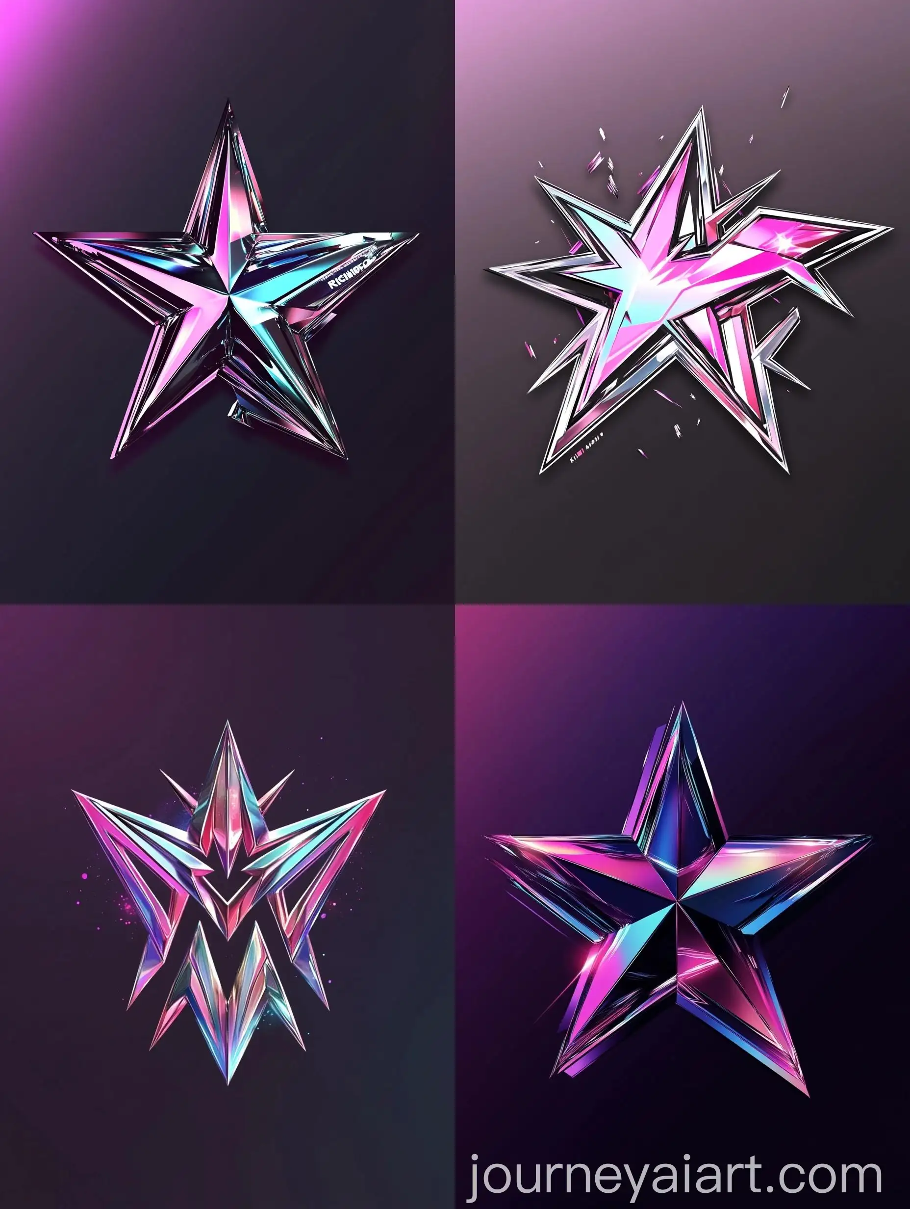 Y2KInspired-Chrome-Logo-for-KPOP-Fan-Merchandise-Richmond-Shop