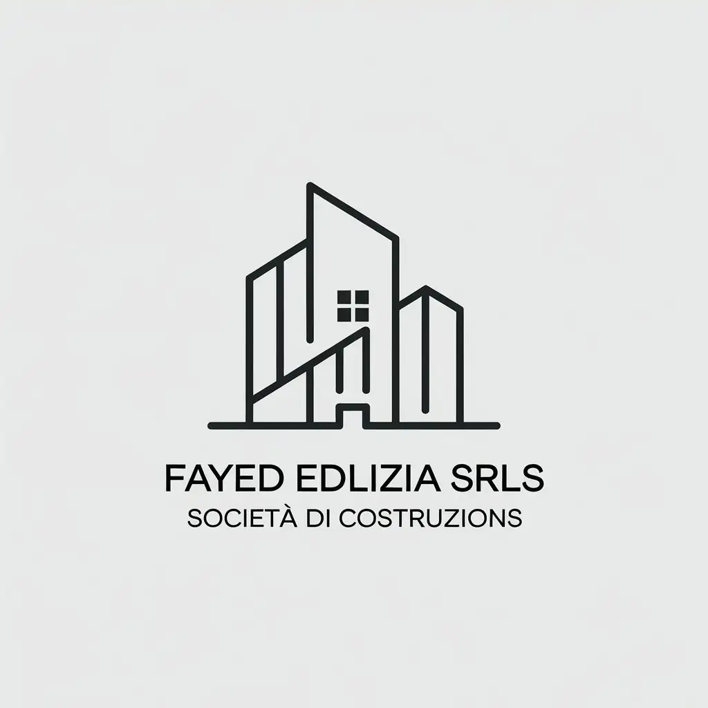 LOGO-Design-for-Fayed-Edlizia-Srls-Societa-di-Costruzions-Minimalistic-Buildings-in-Real-Estate-Industry