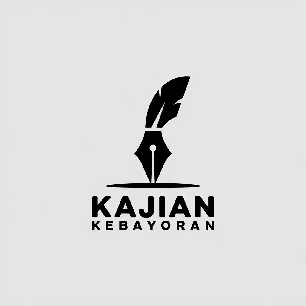 LOGO Design for Kajian Kebayoran Minimalistic TextBased Logo for Education Industry with Clear Background