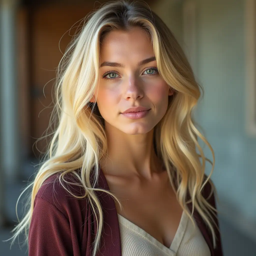 Blonde-College-Girl-Portrait-in-Casual-Study-Setting