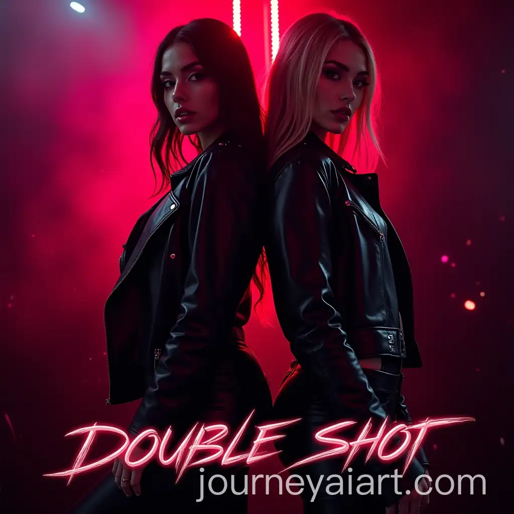 Bold-Album-Cover-with-FierceAI-Image-Prompt-Expansion-Female-Artists-in-Leather-Outfits-and-Neon-Lights