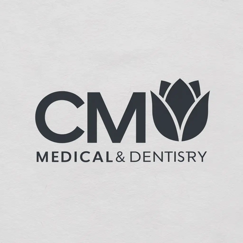 a logo design,with the text "CMO", main symbol:Tulip,Moderate,be used in Medical Dental industry,clear background